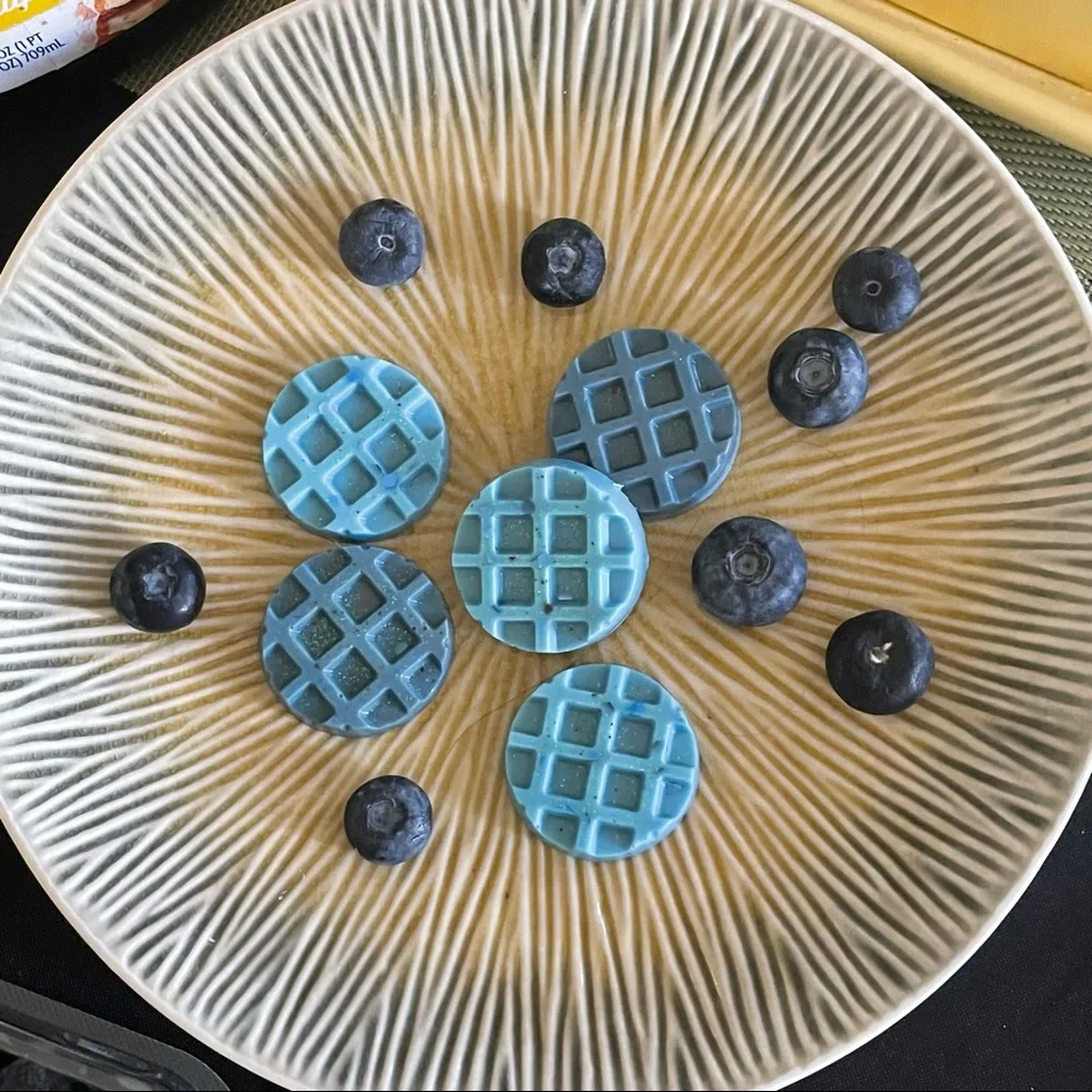 New VintageBitch Gifts - Handmade Organic Blueberry Waffle Mini Soaps 5 Pcs